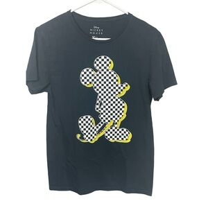 Disney Mickey Mouse Graphic Tee Small White Black Yellow